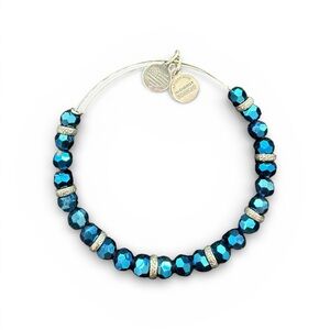 Alex and Ani Blue Aurora Borealis USA adjustable (+) energy Beaded Bracelet